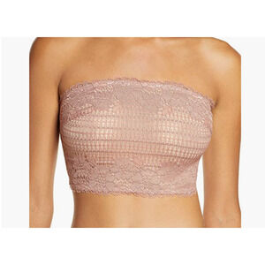 Free People Camila Lace Bandeau Bra, Vintage Rose, Small, New With Tags